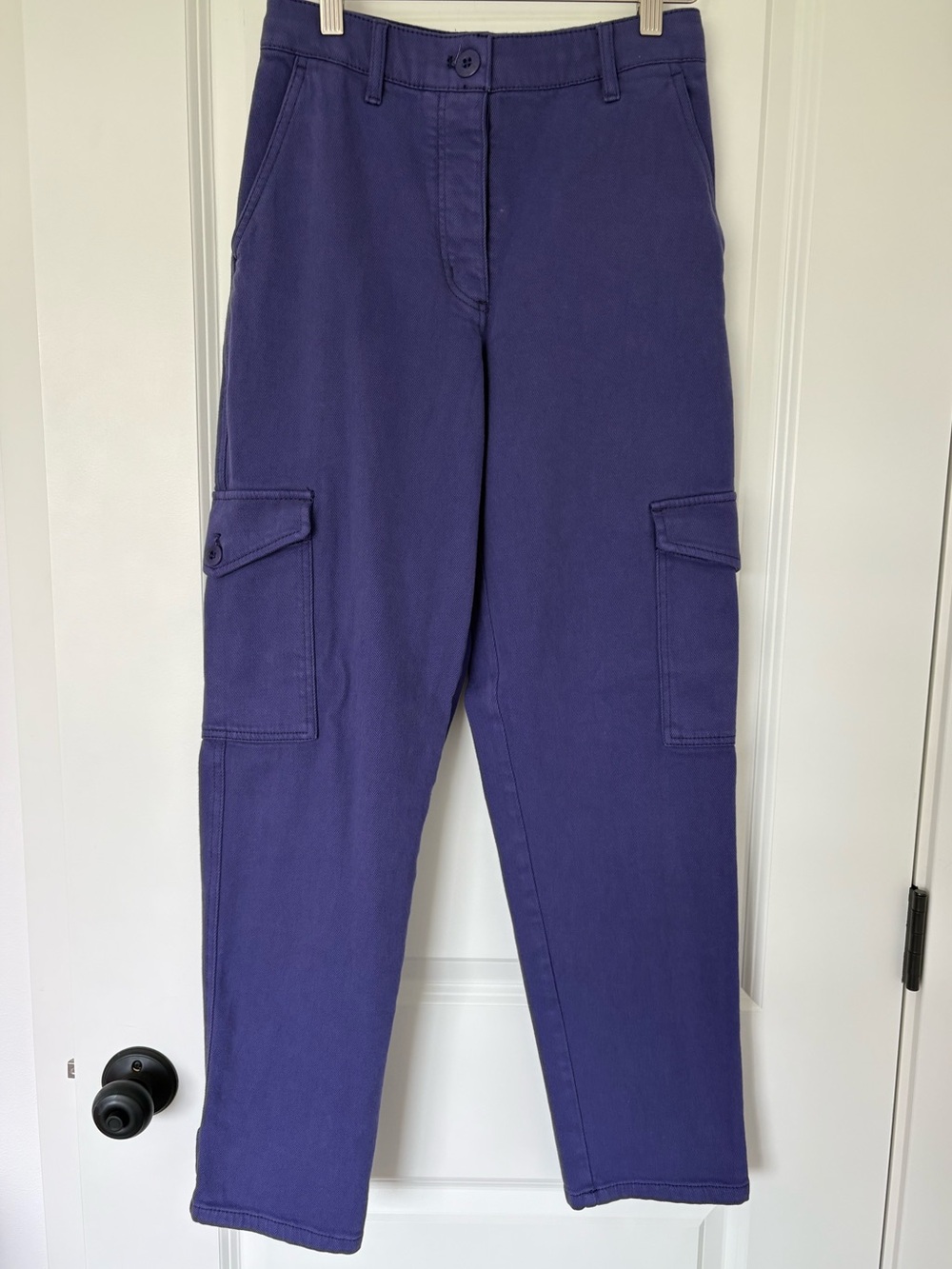 Wilfred Free Aritzia Cargo Pants Indigo
Purple Button Ankle Tab Size 4